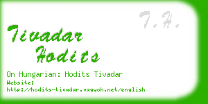 tivadar hodits business card